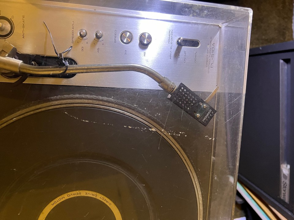 Pioneer PL510A Turntable, Rosewood Veneer Record Player needs repair