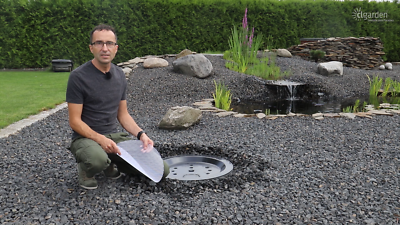 Schutzgitter rund für 45cm GFK Springbrunnen Abdeckung Schmutzfang Gitternetz