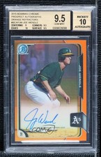 2015 Bowman Chrome Prospects Orange Refractor 8/25 Joey Wendle BGS 9.5 Auto n0c