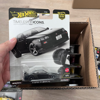 CHASE Hot Wheels Timeless Icons Case Skyline GT-R BNR34 Unsealed