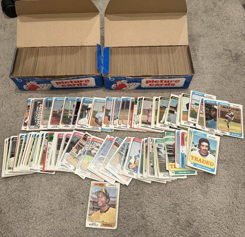 1974 Topps Vending Box x2! 1000+ Cards! EX HOF & Stars! Checklists + Duplicates