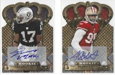 Aldon Smith + Denarius Moore, Rookie #/499 Autos Gold, 2011 Panini Crown Royale