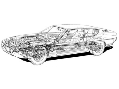 Cars 1968 lamborghini espada 400 g t supercar interior Art Print Poster 11x17