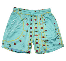 NEW Diamond Supply Chain Shorts Mens Medium Streetwear Swim Mesh Lined Silk Look