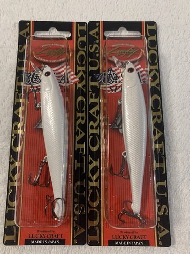(MENGE 2) LUCKY CRAFT FLASH POINTER 115 9/16oz. PEARL WHITE Neu in Verpackung