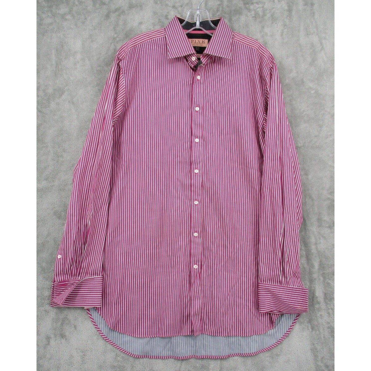 thomas pink dress shirt THOMAS PINK London The Sterling Slim Fit Cotton Dress Shirt Size 15 x 33  1/2 EUC