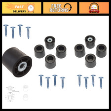 8 Extra Tall Round Rubber Feet Bumpers - 1" H x 1.10" W - Non-Marking for Furnit
