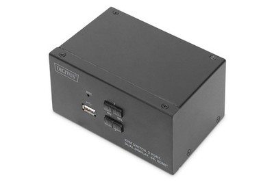 DIGITUS DS-12860 KVM Switch 2 Port Dual Monitor 4K HDMI