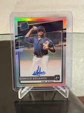 2020 Donruss Optic Rated Rookie Signatures Holo Prizm Ronald Bolanos Autograph