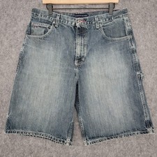Tommy Hilfiger Denim Carpenter Shorts Mens 36 Medium Wash Vintage Jean