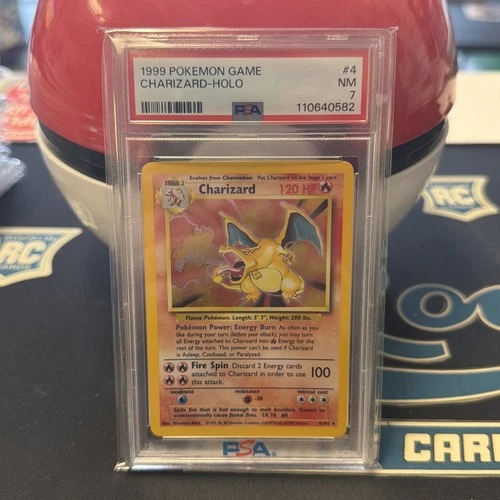 1999 POKEMON BASE SET UNLIMITED #4 CHARIZARD-HOLO PSA 7