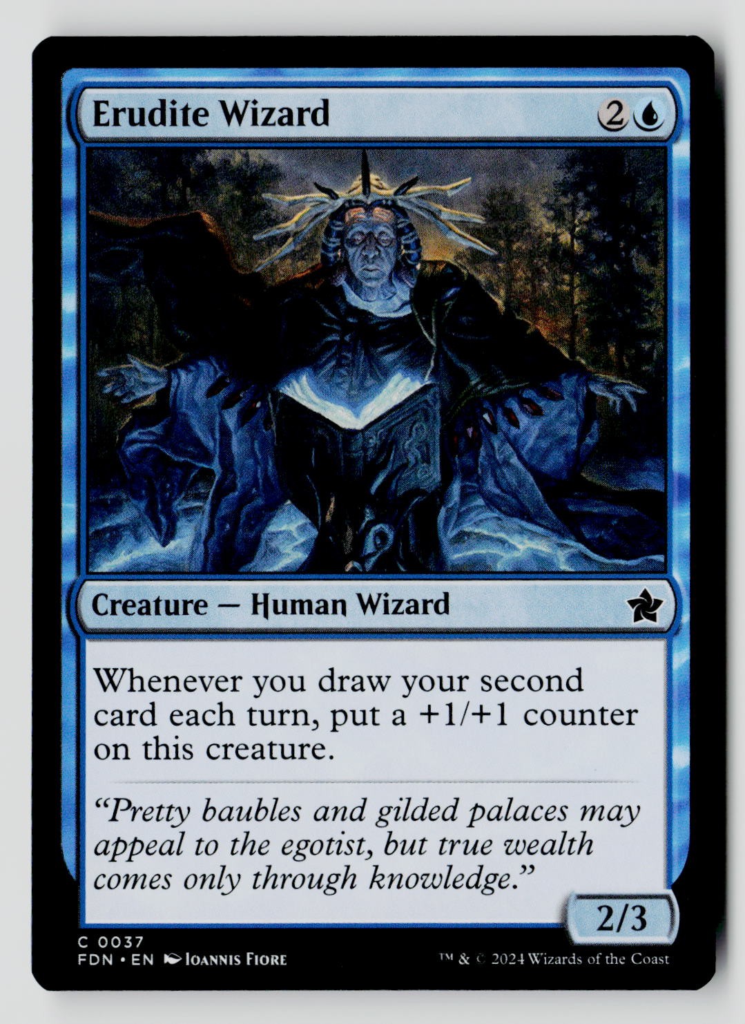 Erudite Wizard 37 C MTG FDN NM