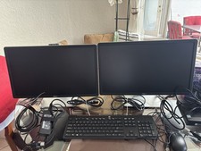 HP 8GB Pro Desk Computer, 2Dell monitors, keyboard, mouse surround sound headset