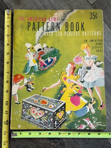 THE AMERICAN HOME PATTERN BOOK Magazine 1950's Home Furnishings Patterns MCM