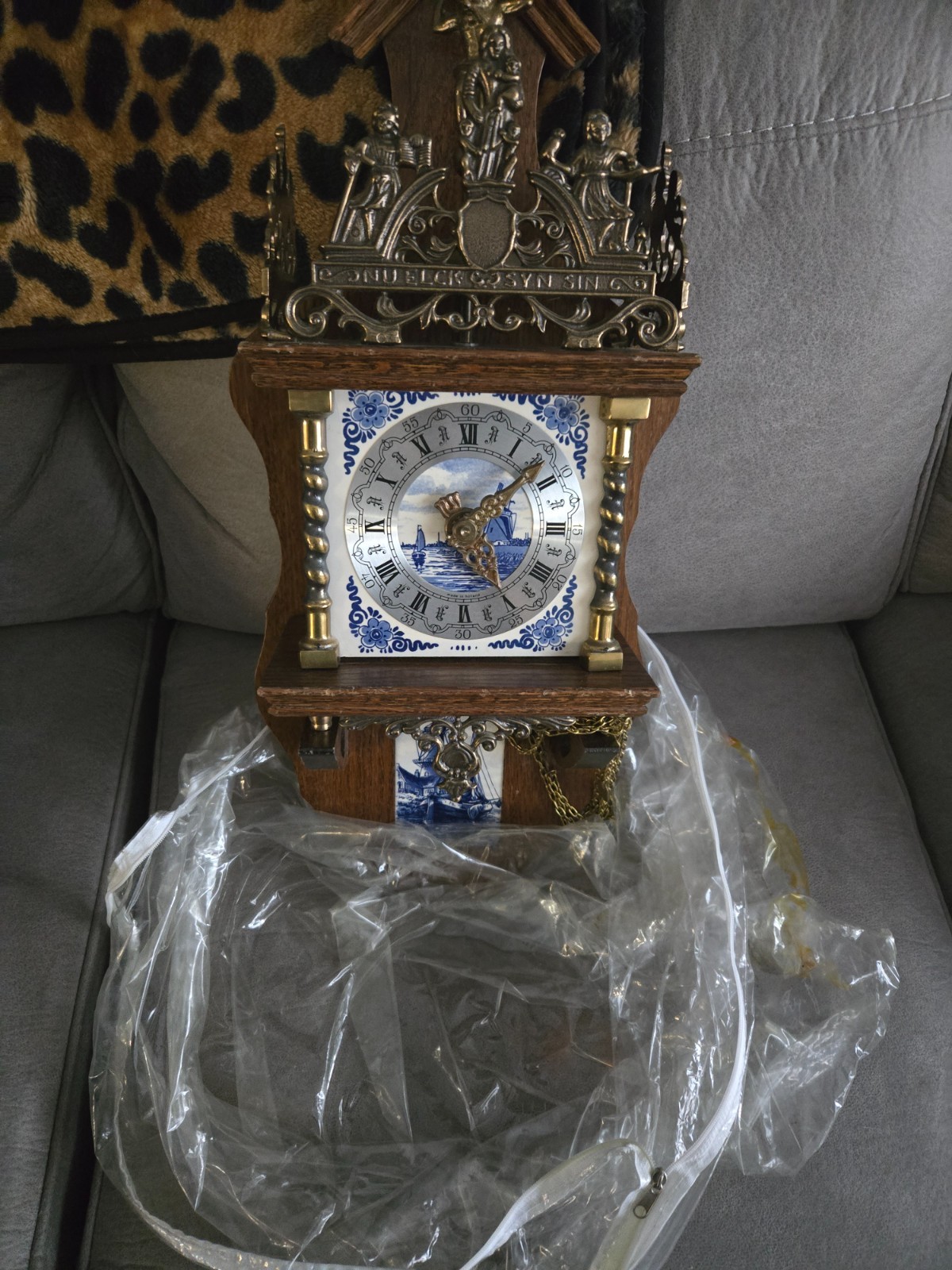 Dutch Wall Clock Zaandam Zaanse Atlas Pendulum Clock for Decoration Restoration