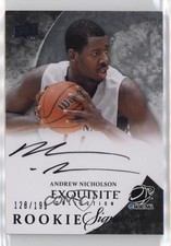 2012 Exquisite Collection Rookie Signatures /199 Andrew Nicholson #66 Auto 05fy