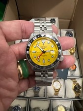AUTHENTIC SEIKO DEALLER 5 Sports GMT Series SSK017 Yellow Dial Automatic.