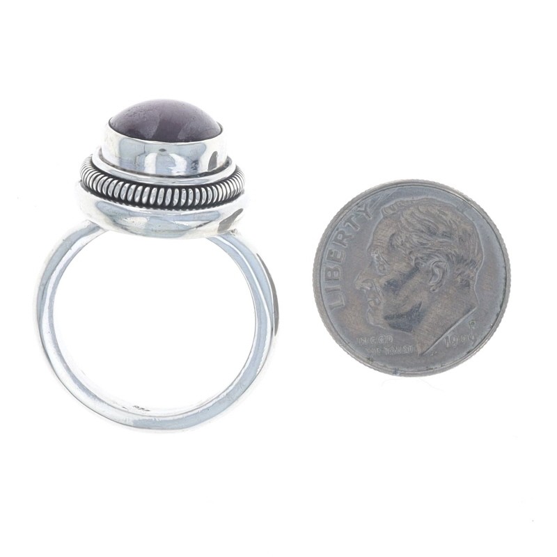 Sterling Silver Star Ruby Cocktail Solitaire Ring… - image 6