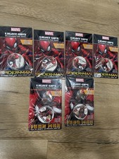 RARE 2017 Fiji Marvel Light-Up 6 Coin Lot 2 Iron Man, 4Spider-Man Low/no Battery