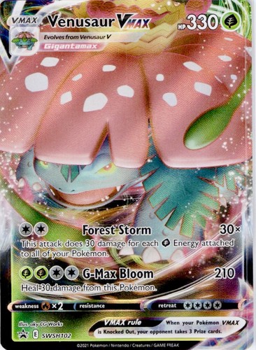Venusaur VMAX SWSH102 Holo Promo Sword & Shield Promo Pokemon Near Mint