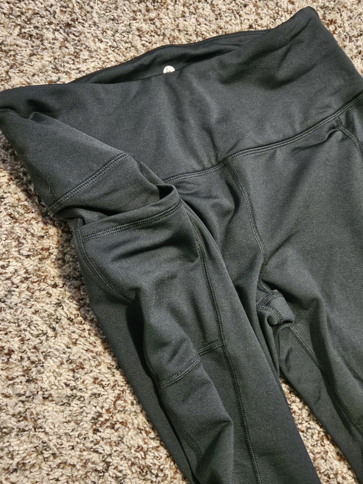 90 Degrees By Reflex Leggings Yoga Pants Womens XL Hunter Green