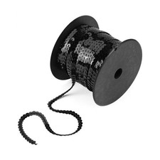 100 Yards 6mm Metallic Sequins Trim   Flat Round Spangle Sewing String for