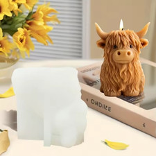 Highland Cow Silicone Candle Mold Soap Epoxy Resin Crafts Making Mold DIY Crafts