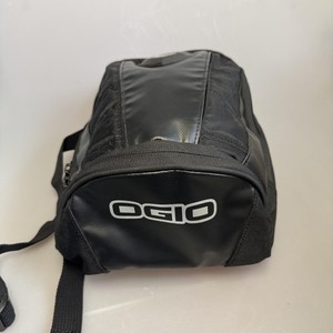 OGIO Motorcycle Tank Bag Black 5L Strap Mount External Pockets Shoulder Strap