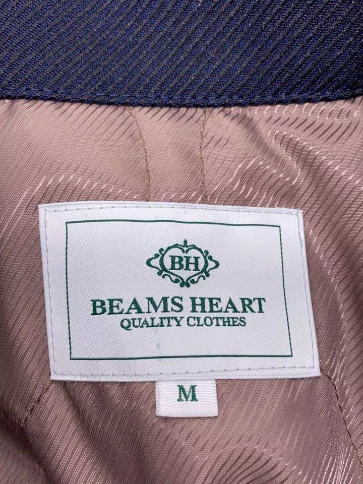 Casaco BEAMS HEART azul marinho M usado - Imagem 3 de 4
