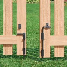 12" Heavy Duty Cane Bolt Gate Drop Rod, Extra Thick Ground Latch 12 Inch