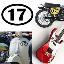 Number 17 Oval, Sticker Vinyl