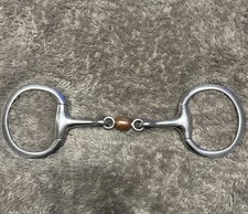 Korsteel Stainless Steel Copper Roller Mouth Eggbutt Horse Snaffle Bit, 5-5.25  