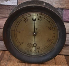 Vintage 1908 Crosby Steam Gauge & Valve Co Steampunk Pressure Gauge
