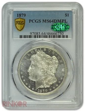 1879 $1 Morgan Dollar PCGS MS 64 DMPL CAC
