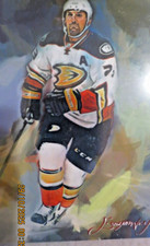 Francois Beauchemin Art Card Limited 3/50 Edward Vela Signed (Anaheim Ducks)
