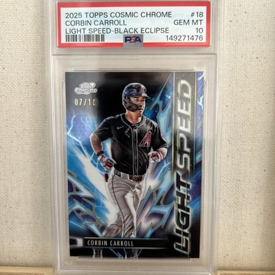 2025 Topps Cosmic Corbin Carroll Light Speed Black - Dbacks 7/10 PSA 10 POP 1