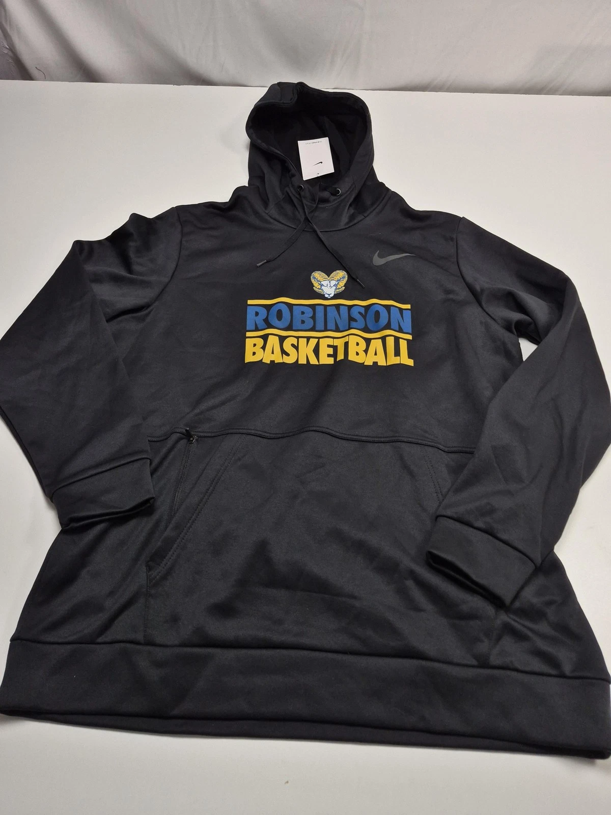 Nike Therma-FIT Hoodie Mens XL Gray Robinson Basketball Pullover CU6214-010