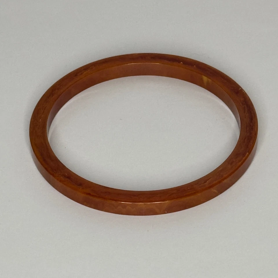 Brazalete espaciador vintage de baquelita mármol caramelo Foto 3 de 4