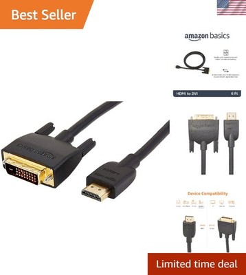 Brand New HDMI to DVI Adapter Cable 6 ft Black
