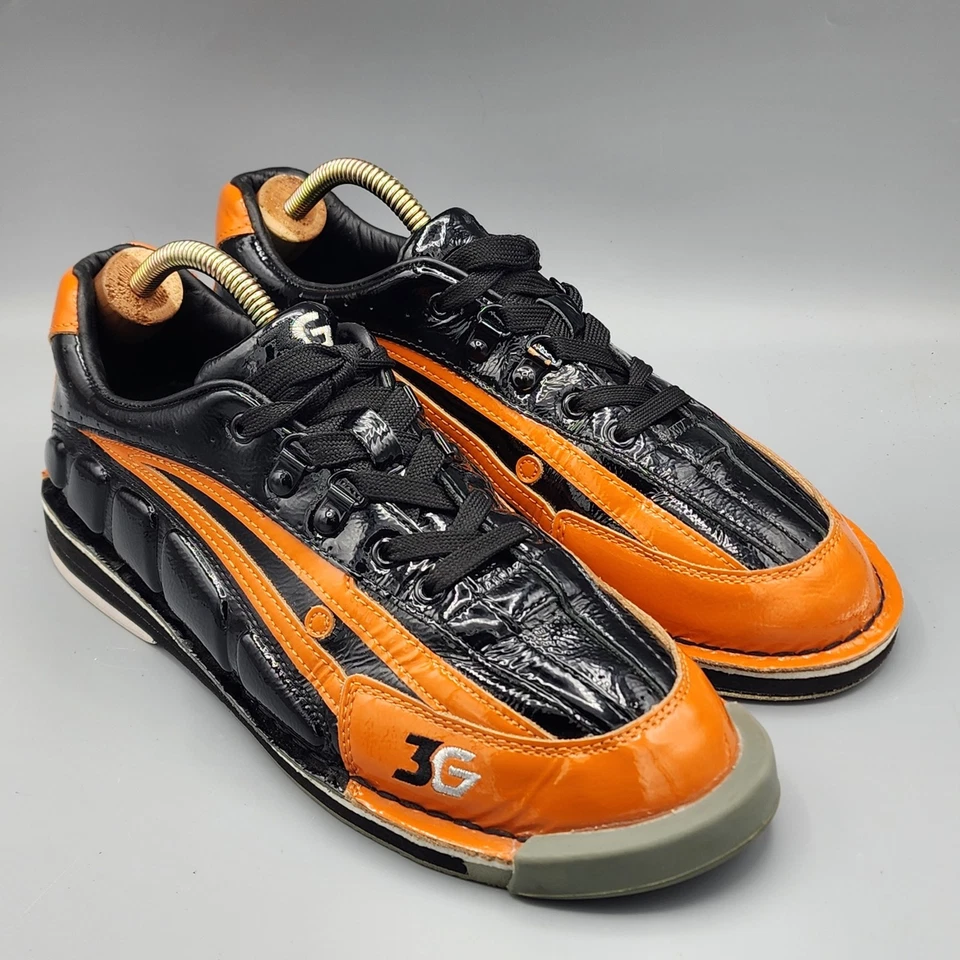 3G Bowling Shoes Mens 9.5 Tour Ultra/C Right Handed Black Orange S3015 - Image 2 of 4