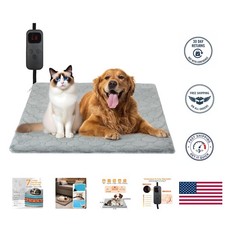 Pet Heating Pad Cats Electric Outdoor Cat Warming Bed Mat with Chew Resistant US