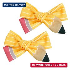 Back to School Hair Clips for Girls Pencil Hair Clips Cute Yellow Hair Bows Hair