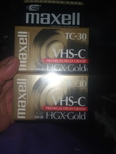 Maxell VHS-C HGX-Gold TC 30 Camcorder Video Cassette Pack of 2 New
