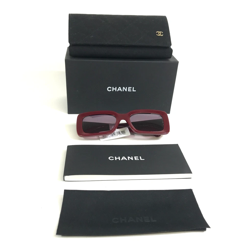 Monturas de gafas Chanel 5534-A c.1792/S1 monturas doradas rojas lentes degradadas púrpuras Foto 2 de 4