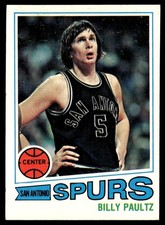 1977-78 Topps Basketball Card Billy Paultz San Antonio Spurs #103 NM