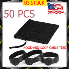 50PCS  Reusable Cable Straps Wire Organizer Hook Loop Ties for Laptop  Home