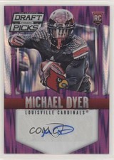 2015 Prizm Collegiate Draft Picks Purple Flash 19/99 Michael Dyer #225 Auto 0w8
