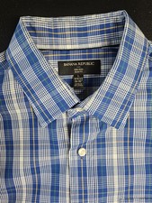 Banana Republic Men's Long Sleeve Button Down Shirt Size L 16- 16 1/2 , 34-35