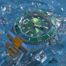 Rolex Submariner  Starbucks Art Print | 24x24 | COA Ltd.25 | Wall Deco C18