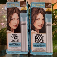 2x L'Oreal Magic Root Rescue Gray #5G MEDIUM GOLDEN BROWN Permanent Hair Color